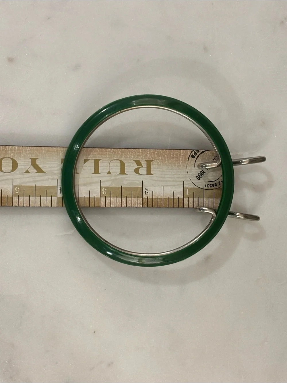 Embroidery Hoops 4” W/metal squeeze spring clamps, Kelly & Forest Green VTG MINT